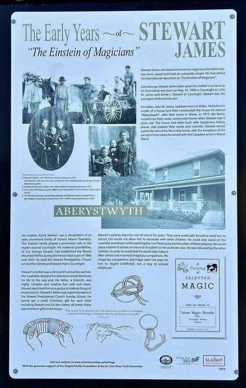 The Early Years of Stewart James Marker image. Click for full size.