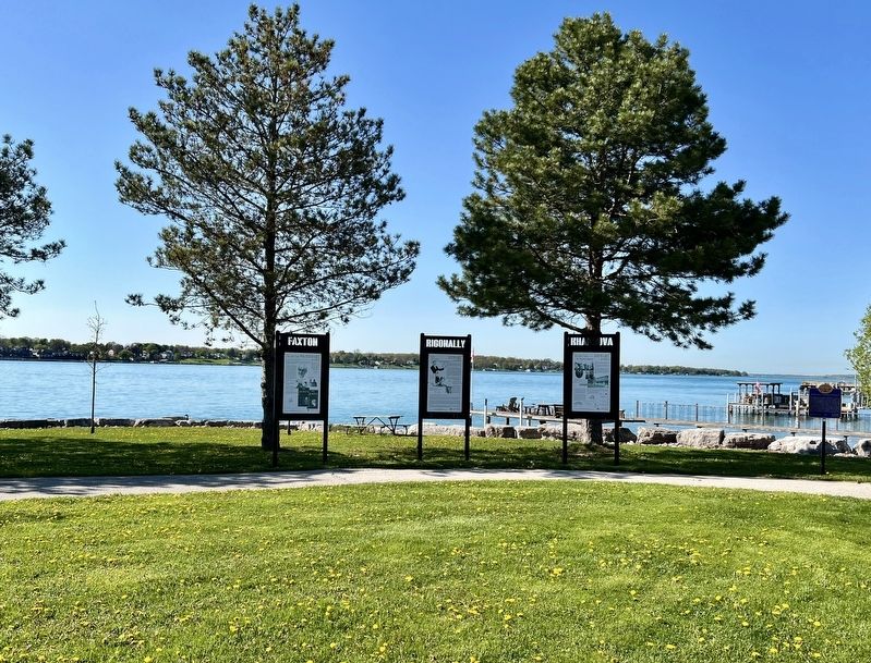 Three markers dedicated to the life of Stewart James image. Click for full size.
