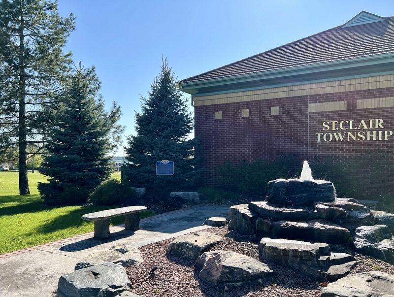 The Early Riverfront Townships Marker image. Click for full size.