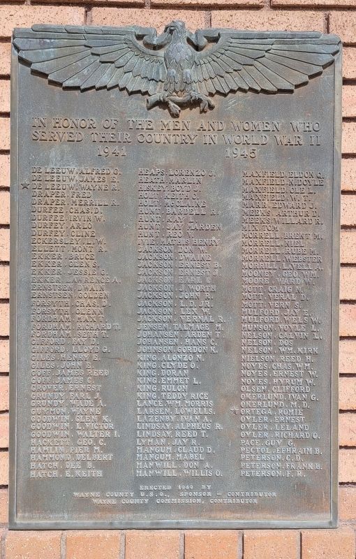 Loa Veterans Memorial - 3rd Panel image. Click for full size.