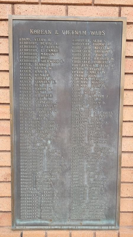 Loa Veterans Memorial - 5th Panel image. Click for full size.