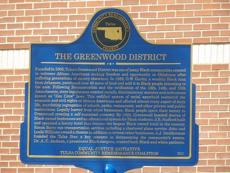 The Greenwood District Marker image. Click for full size.
