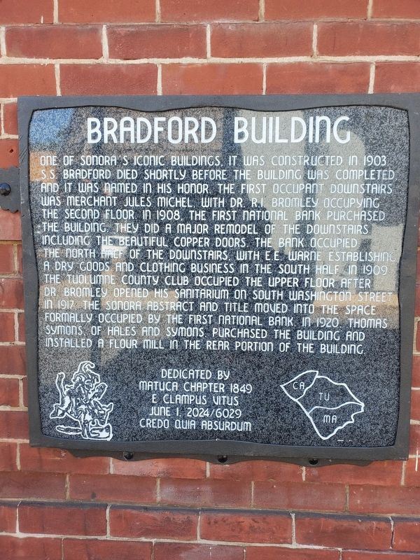 Bradford Building Marker. Click for full size. Bradford Building Marker image. Click for full size.