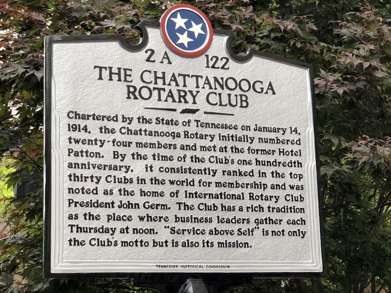 The Chattanooga Rotary Club Marker image. Click for full size.