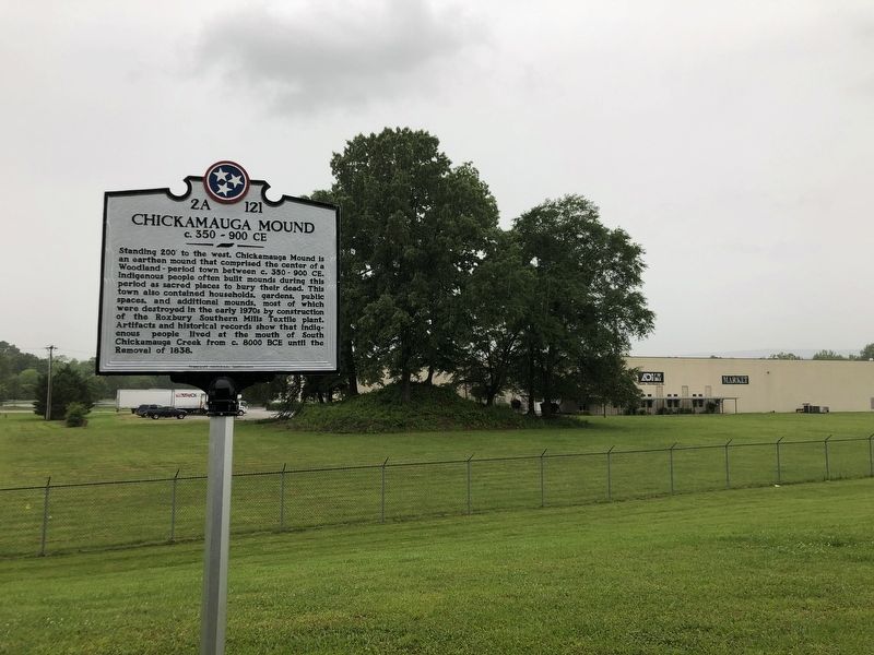 Chickamauga Mound Marker. Click for full size. Chickamauga Mound Marker image. Click for full size.
