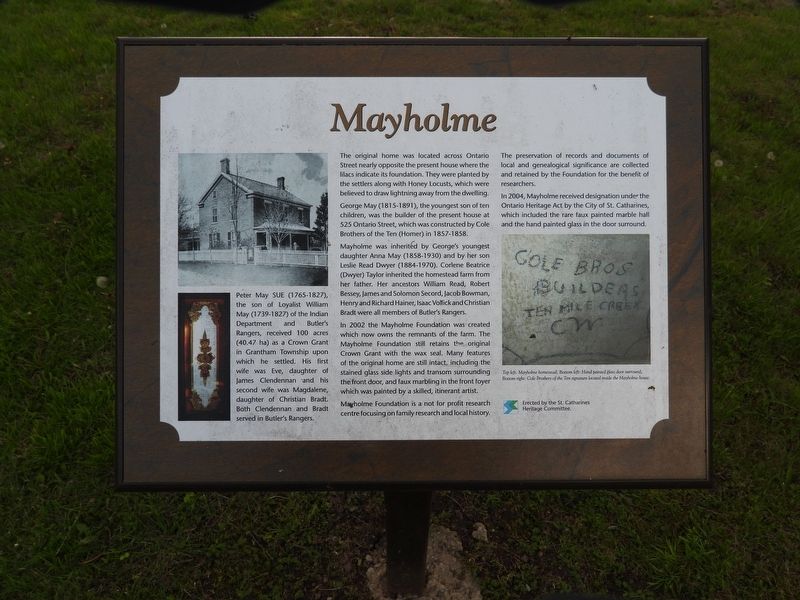 Mayholme Marker. Click for full size. Mayholme Marker image. Click for full size.