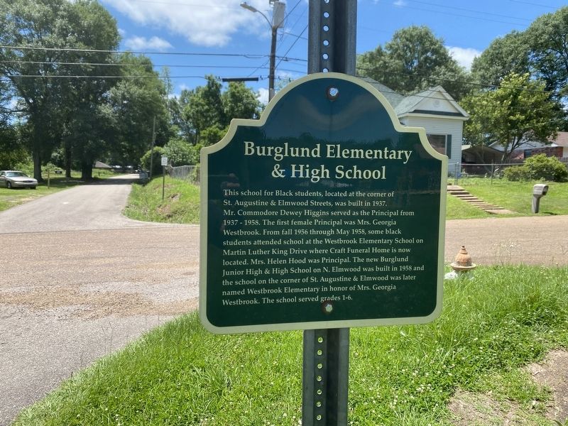 Burglund Elementary & High School Marker image. Click for full size.