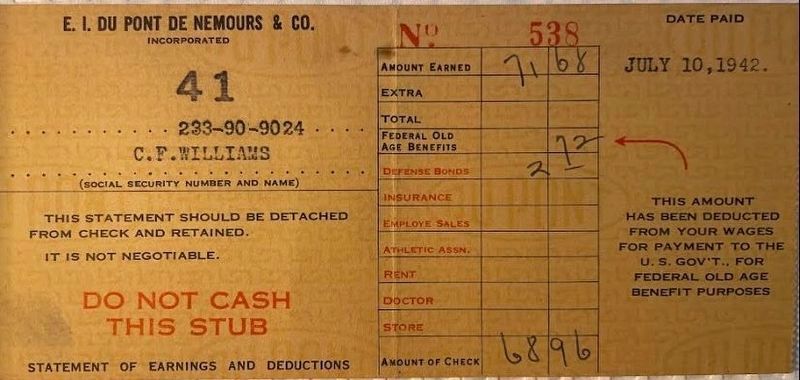 Grandfathers paycheck from Zeising. Click for full size. Grandfathers paycheck from Zeising image. Click for full size.