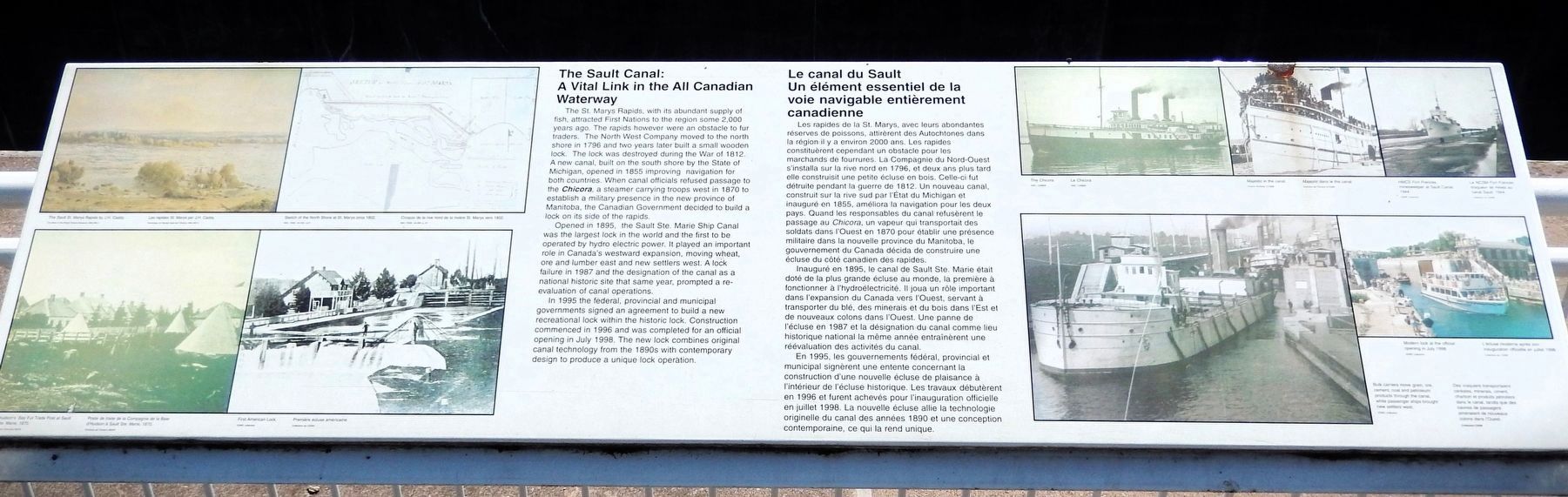 The Sault Canal / Le canal du Sault Marker. Click for full size. The Sault Canal / Le canal du Sault Marker image. Click for full size.