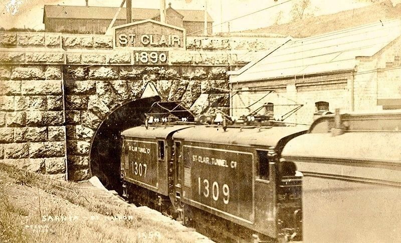 The St. Clair Tunnel, ca 1908 image. Click for full size.