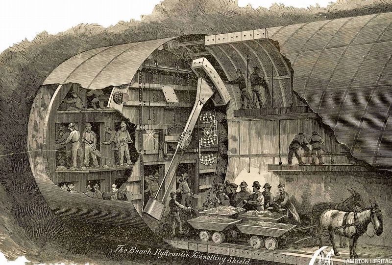 The St. Clair Tunnel construction technique image. Click for full size.