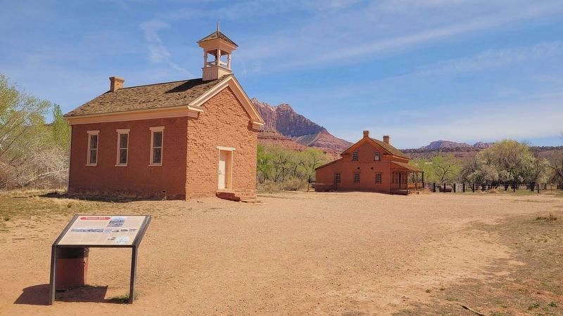 The view of the Schoolhouse and the Marker image. Click for full size.