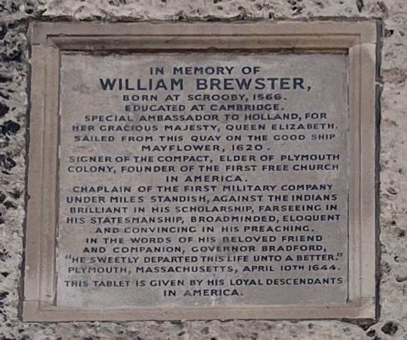 William Brewster. Click for full size. William Brewster image. Click for full size.