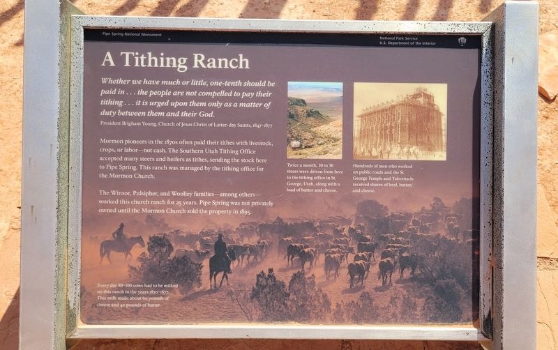 A Tithing Ranch Marker image. Click for full size.