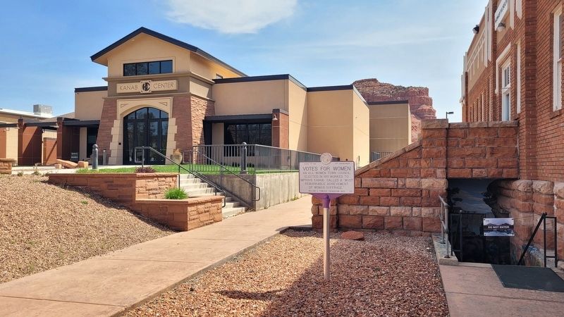 The new Kanab Community Center and the Old Kanab Library image. Click for full size.