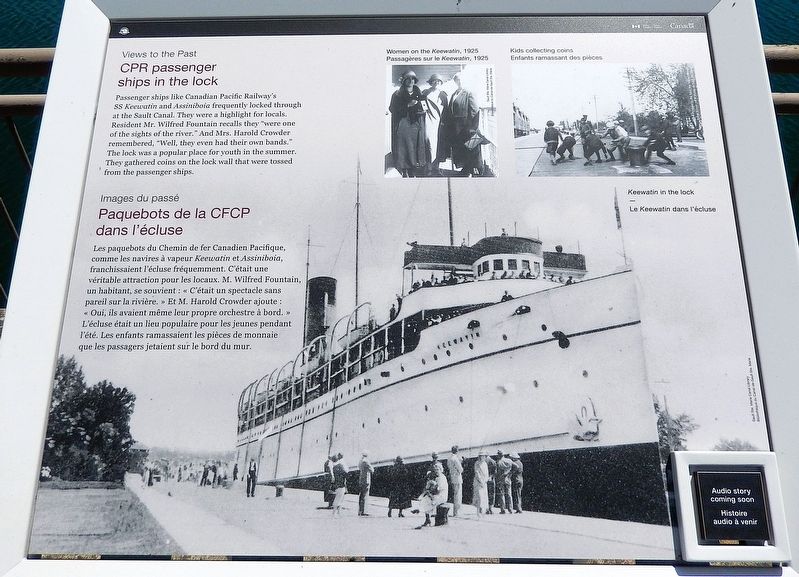 CPR Passenger Ships in the Lock / Paquebots de la CFCP dans l'�cluse Marker image. Click for full size.