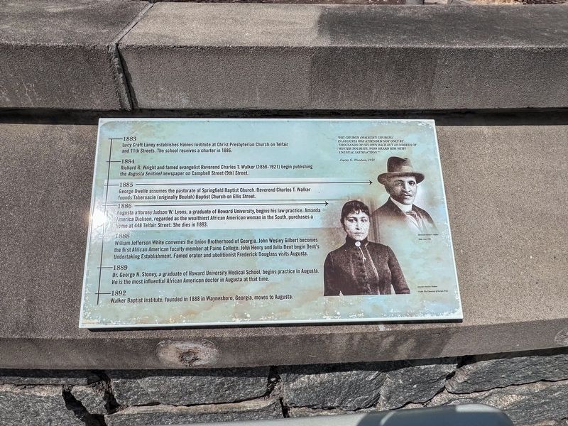 A Historical Timeline of Augusta Marker. Click for full size. A Historical Timeline of Augusta Marker image. Click for full size.