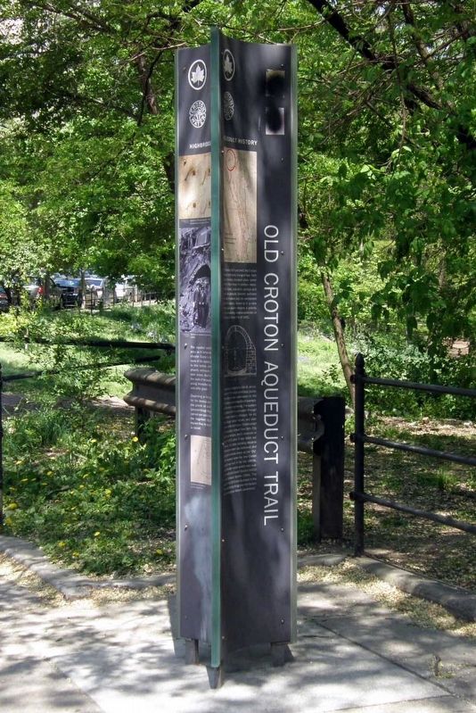 Old Croton Aqueduct Trail Marker. Click for full size. Old Croton Aqueduct Trail Marker image. Click for full size.