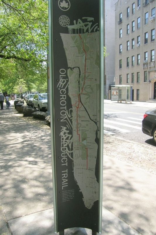 Old Croton Aqueduct Trail Marker, panel 3. Click for full size. Old Croton Aqueduct Trail Marker, panel 3 image. Click for full size.