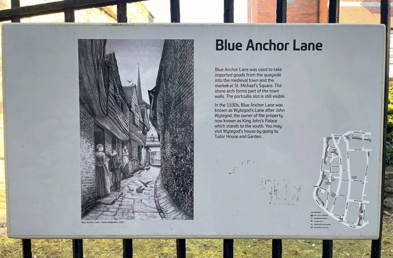 Blue Anchor Lane Marker. Click for full size. Blue Anchor Lane Marker image. Click for full size.