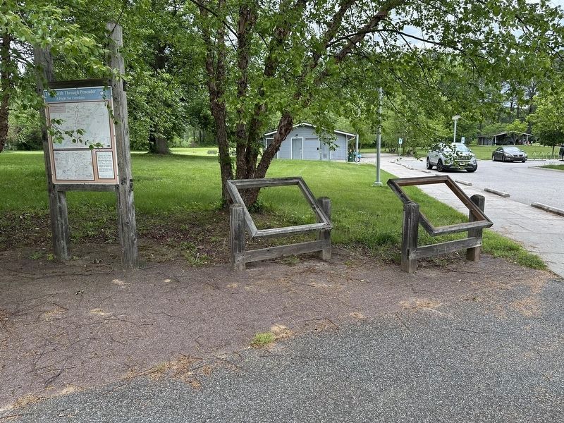 Delaware Militia Marker - damaged / missing image. Click for full size.