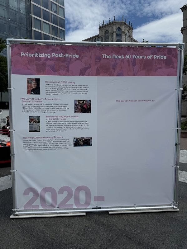 Panel from <i>Pickets, Protests and Parades: The History of Gay Pride in Washington</i> image. Click for full size.