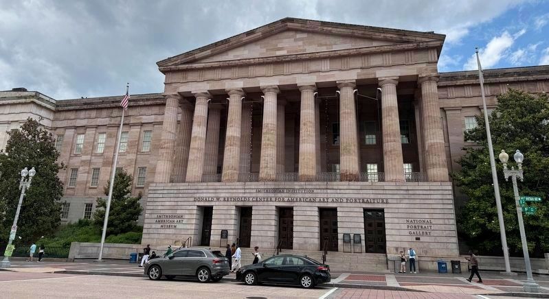 E Street View of the National Portrait Gallery featuring <i>"Untitled" (America)</i>. Click for full size. E Street View of the National Portrait Gallery featuring <i>"Untitled" (America)</i> image. Click for full size.