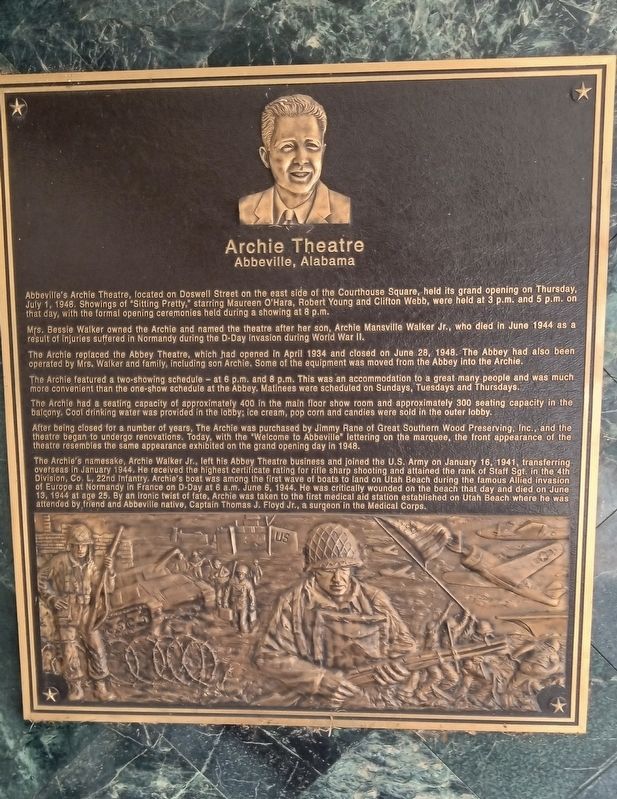 Archie Theatre Marker image. Click for full size.