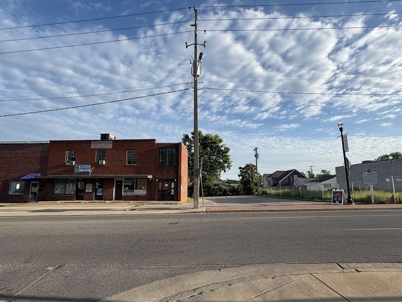 John Wesley Frierson Marker (Frierson Building seen on left). Click for full size. John Wesley Frierson Marker (Frierson Building seen on left) image. Click for full size.