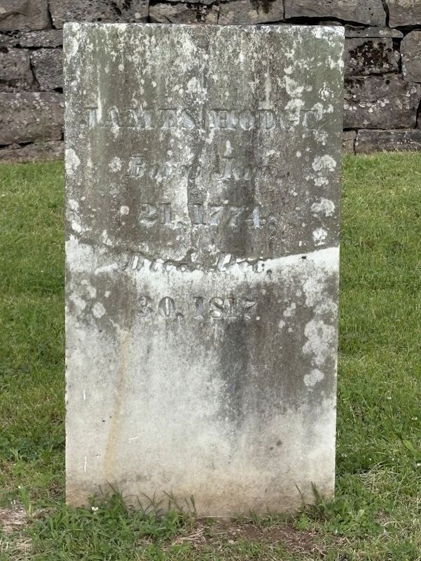 James Hodge's headstone image. Click for full size.