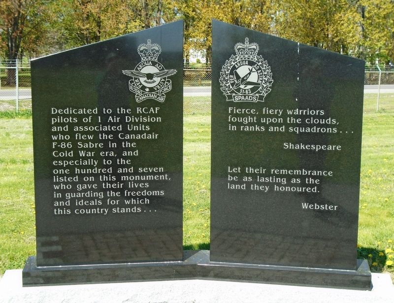 1 Air Division F-86 Sabre Pilots Marker. Click for full size. 1 Air Division F-86 Sabre Pilots Marker image. Click for full size.