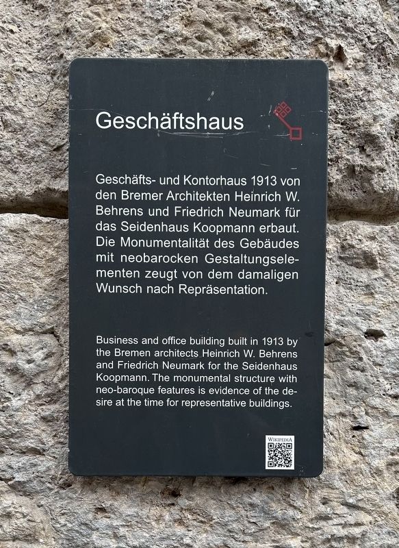 Gesch�ftshaus / Business and Office Building Marker image. Click for full size.