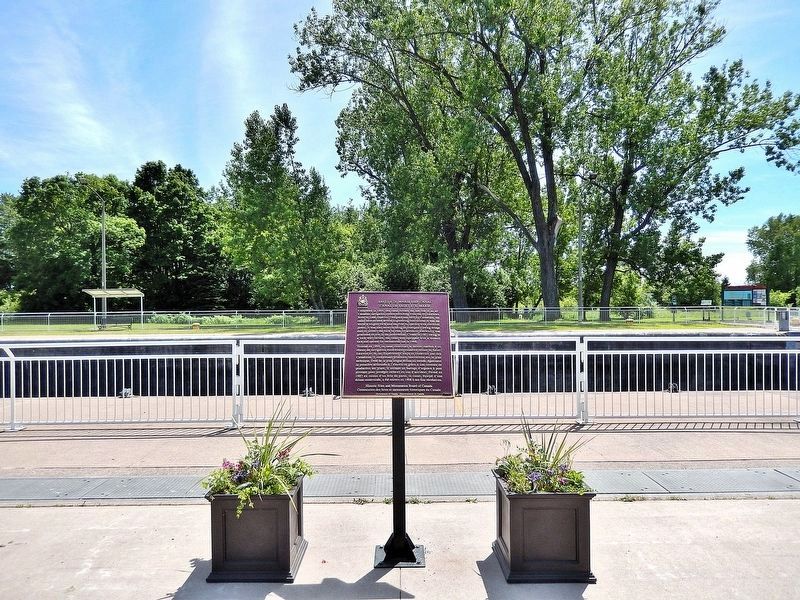 Sault Ste. Marie Ship Canal Marker. Click for full size. Sault Ste. Marie Ship Canal Marker image. Click for full size.