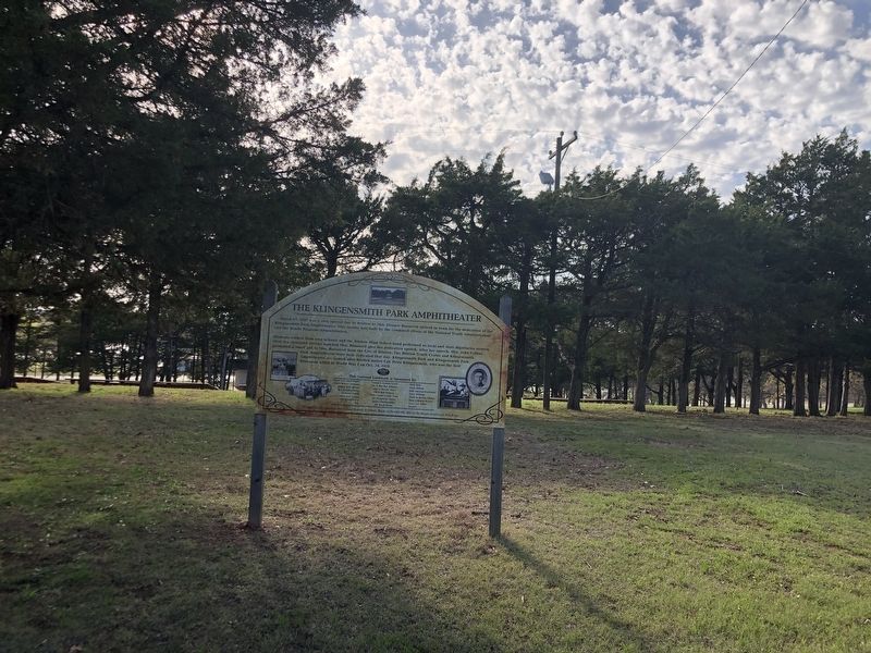 The Klingensmith Park Amphitheater Marker. Click for full size. The Klingensmith Park Amphitheater Marker image. Click for full size.