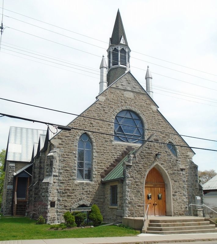 Grace-St. Andrew's United Church and Cornerstone Laying Marker. Click for full size. Grace-St. Andrew's United Church and Cornerstone Laying Marker image. Click for full size.