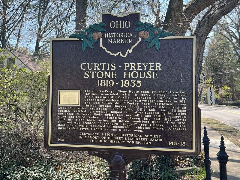 Curtis-Preyer Stone House 1819-1835 side of marker image. Click for full size.