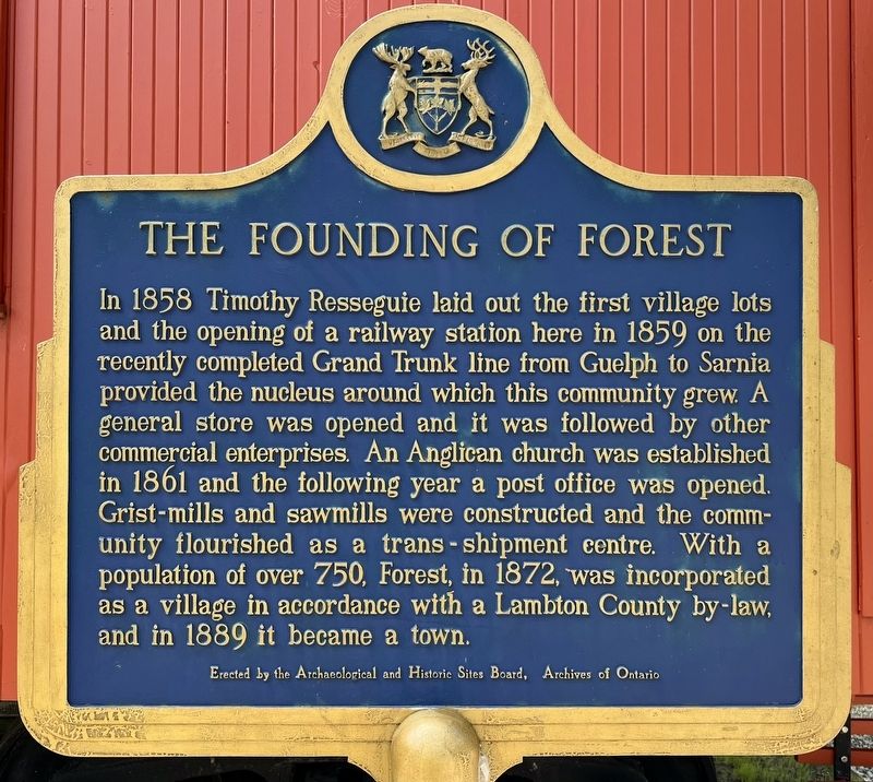 The Founding of Forest Marker image. Click for full size.