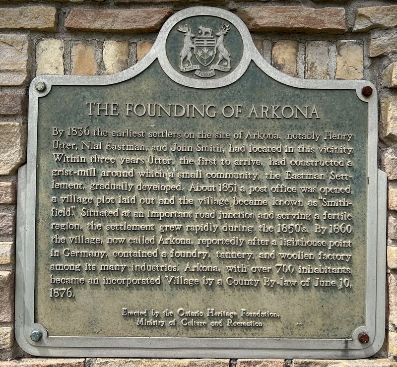 The Founding of Arkona Marker. Click for full size. The Founding of Arkona Marker image. Click for full size.