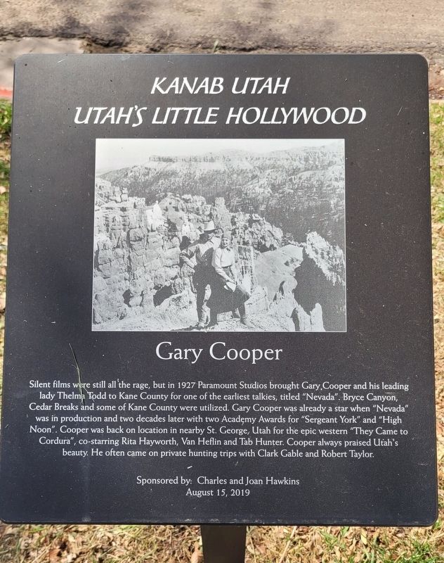 Gary Cooper Marker image. Click for full size.
