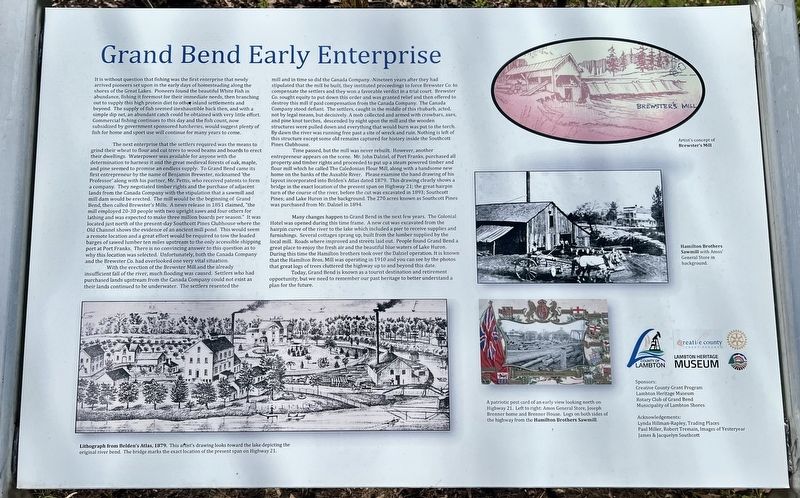 Grand Bend Early Enterprise Marker image. Click for full size.