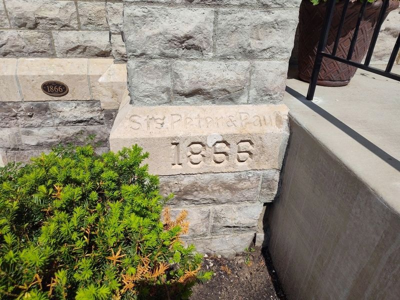 Saints Peter & Paul Catholic Church Cornerstone & Plaque. Click for full size. Saints Peter & Paul Catholic Church Cornerstone & Plaque image. Click for full size.