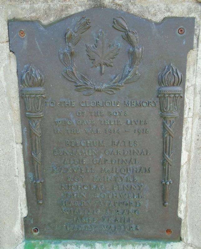 World Wars Memorial WWI Honoured Dead. Click for full size. World Wars Memorial WWI Honoured Dead image. Click for full size.