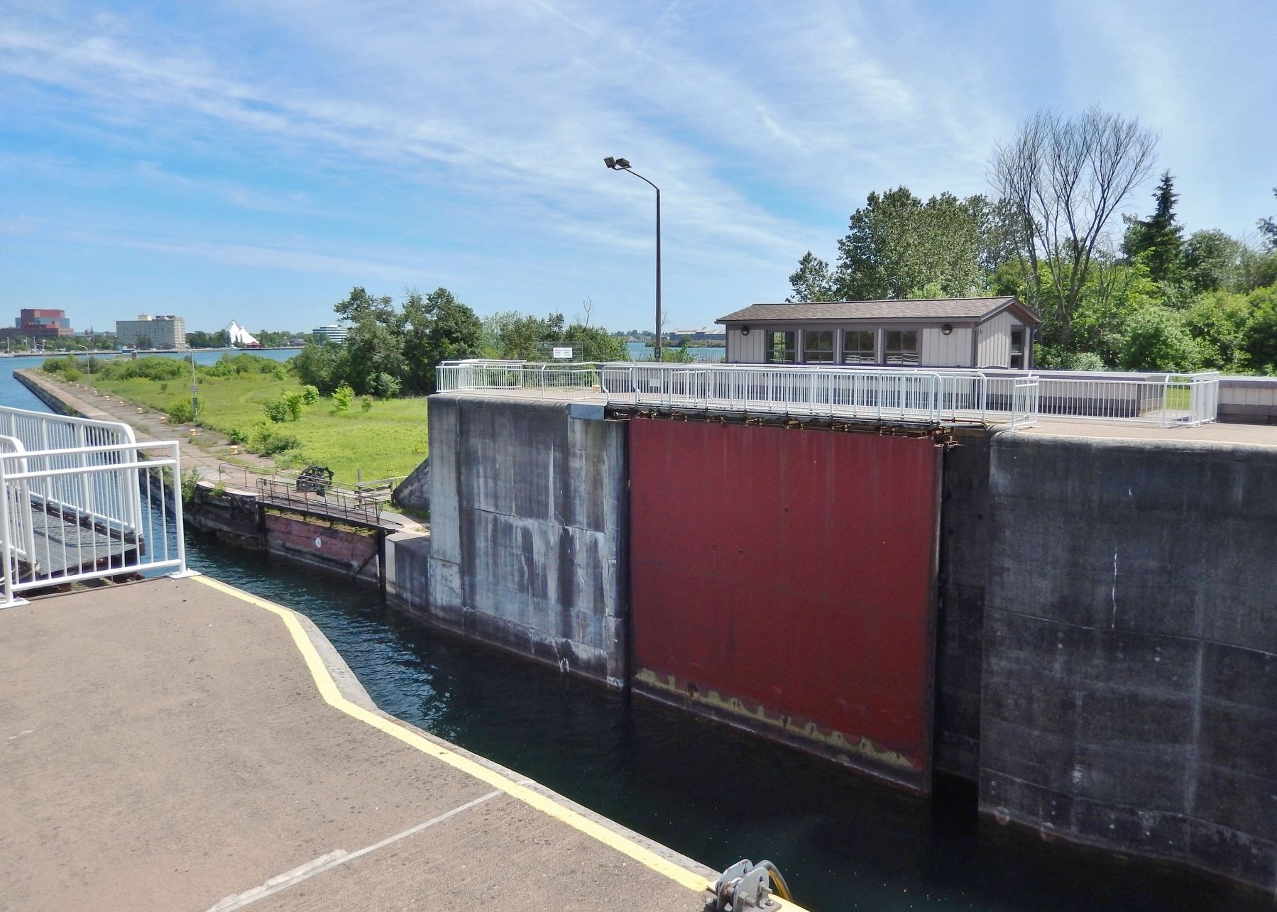The east canal gate (open). Click for full size. The east canal gate (open) image. Click for full size.