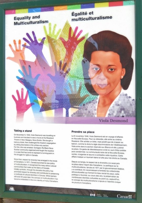 Equality and Multiculturalism / Égalité et multiculturalisme Marker. Click for full size. Equality and Multiculturalism / Égalité et multiculturalisme Marker image. Click for full size.