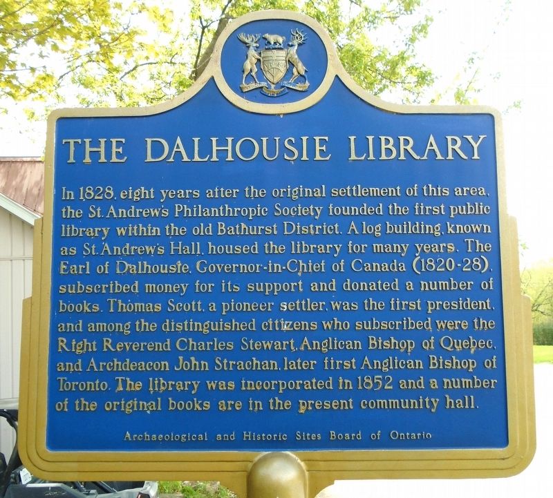 The Dalhousie Library Marker image. Click for full size.