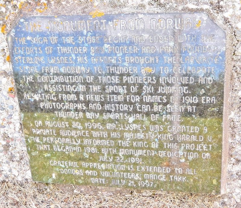 The Monument from Norway Marker (<i>original</i>). Click for full size. The Monument from Norway Marker (<i>original</i>) image. Click for full size.