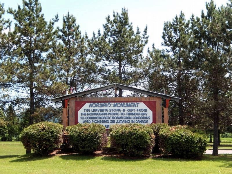 The Monument from Norway Park Sign. Click for full size. The Monument from Norway Park Sign image. Click for full size.