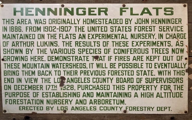 Henninger Flats Marker. Click for full size. Henninger Flats Marker image. Click for full size.