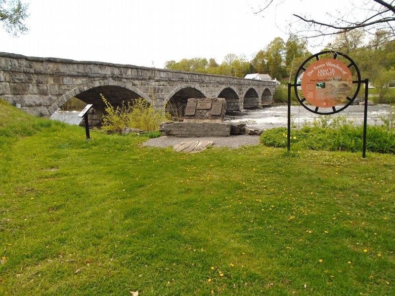 Five-Span Stone Bridge and Marker image. Click for full size.