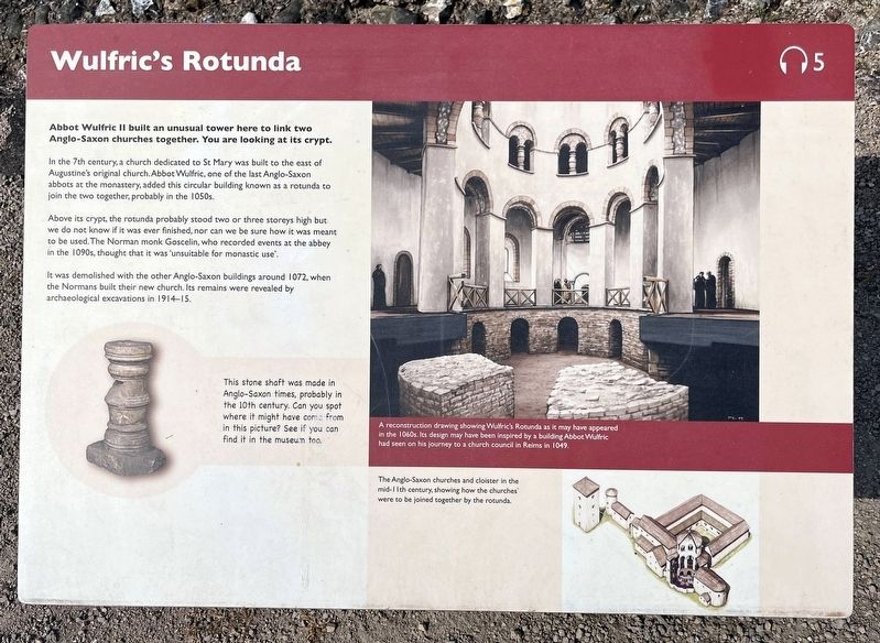 Wulfric's Rotunda Marker. Click for full size. Wulfric's Rotunda Marker image. Click for full size.